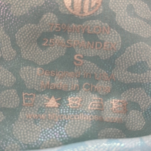 Tyc leggings in ice blue with animal print. - Picture 4 of 5